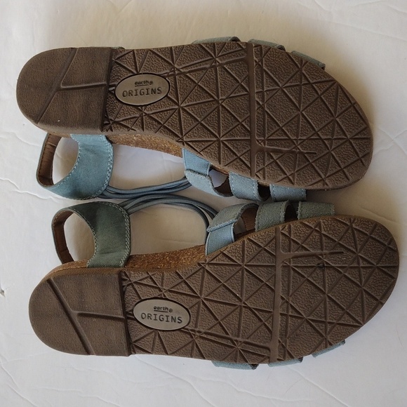 Earth Origins‎ Leather Sling-Back Sandals Laney Moroccan Blue - Medium Size 6.5 - Picture 6 of 6